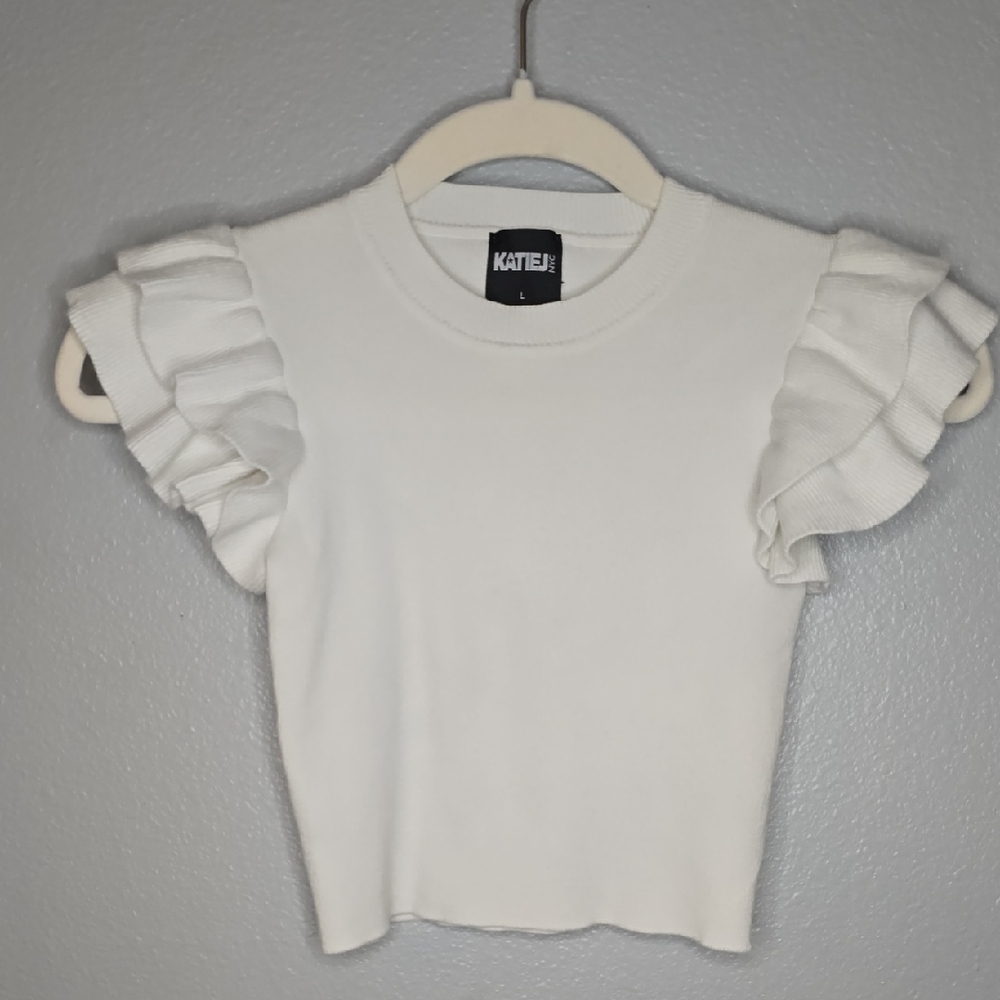 Katie J NYC Cream Blouse